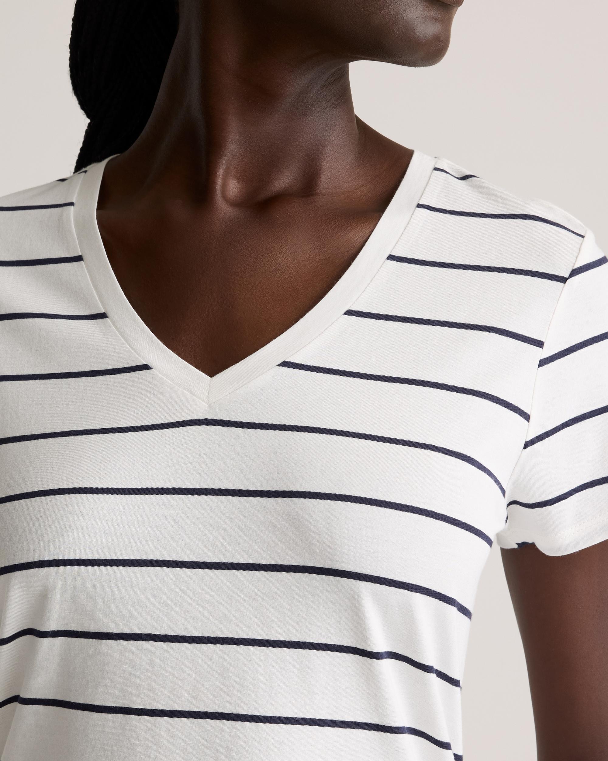 Quince | Women's Cotton Modal V-Neck T-Shirt Size XL, Cotton/Modal Product Image