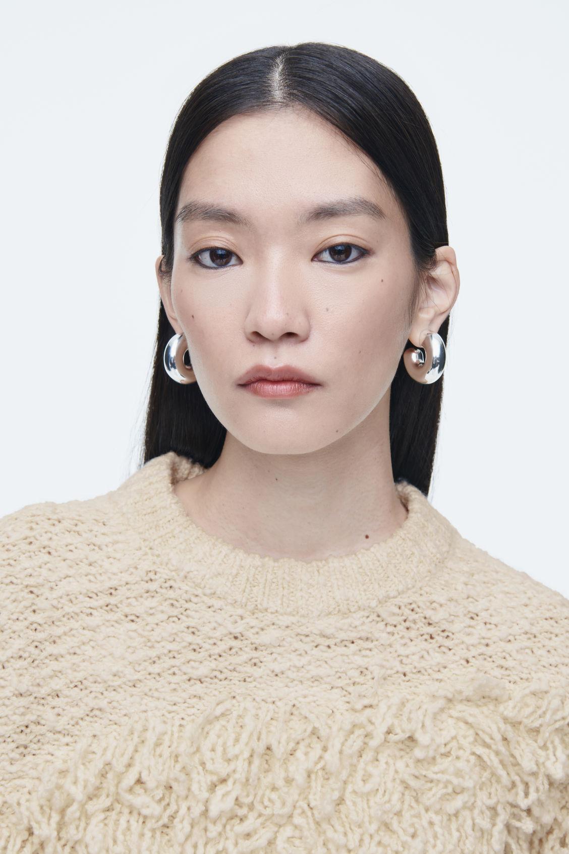 TEXTURED LOOP-KNIT WOOL SWEATER Product Image