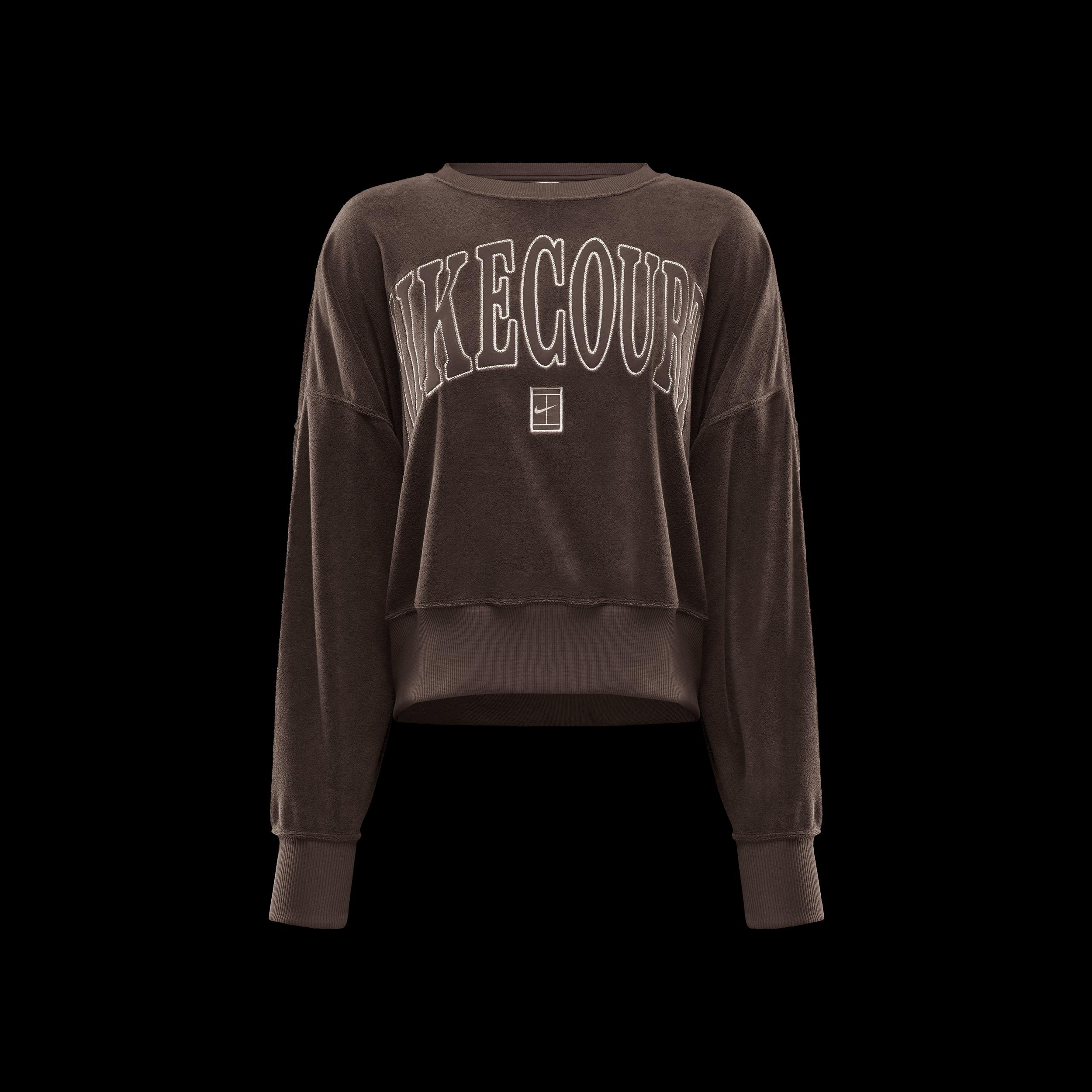 Nike Women's Court Heritage Over-Oversized Crew-Neck Graphic Tennis Sweatshirt Product Image