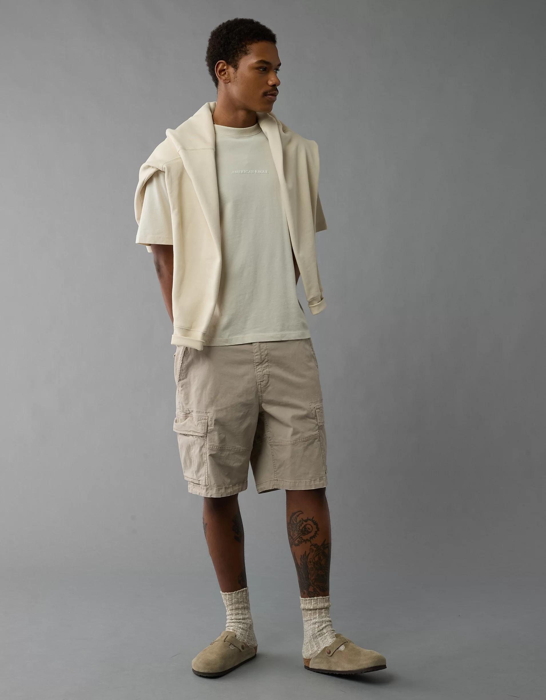 AE Laidback Luxe Heavyweight Oversized Logo Graphic T-Shirt Product Image