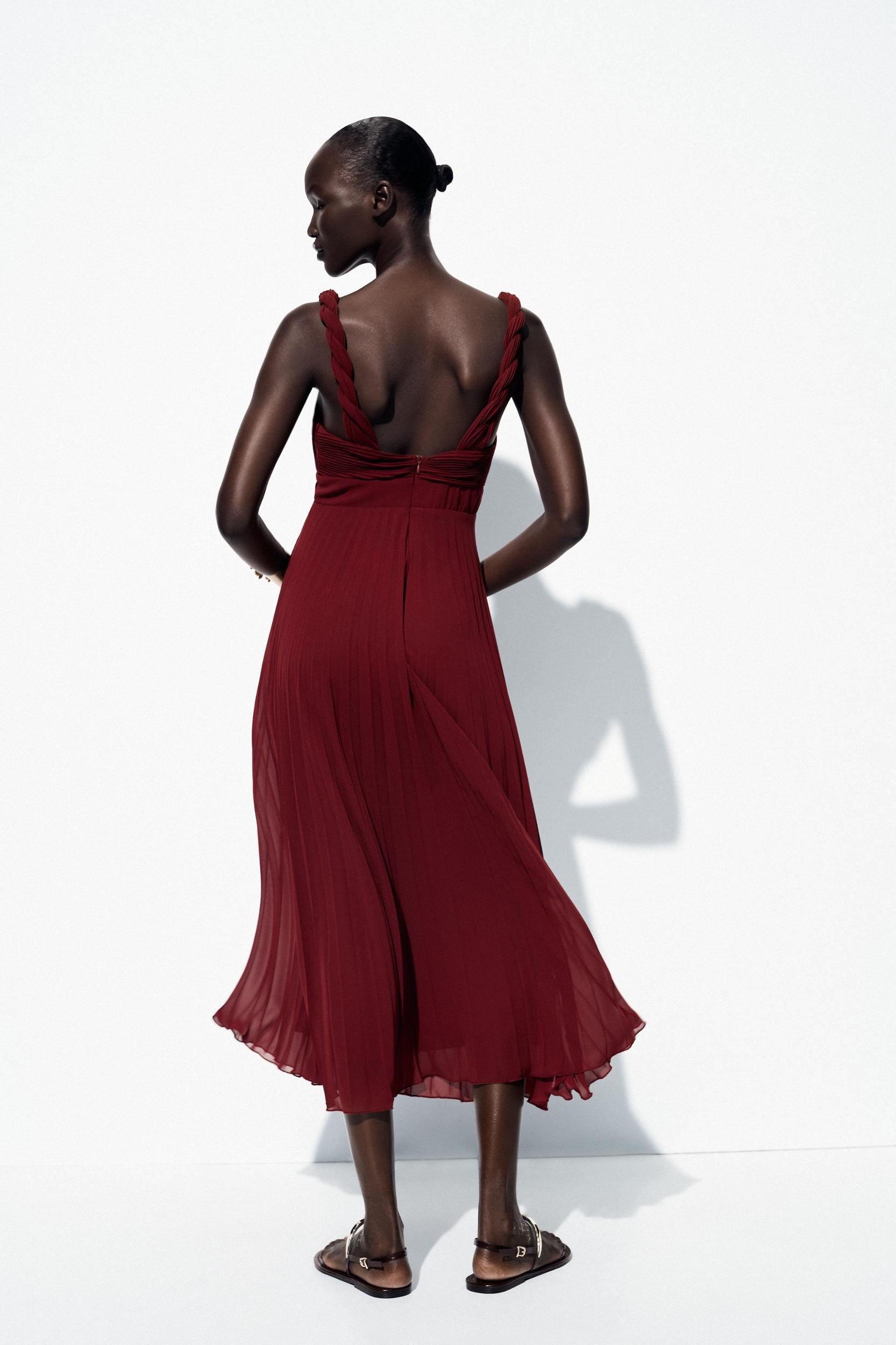 PLEATED MIDI DRESS Product Image