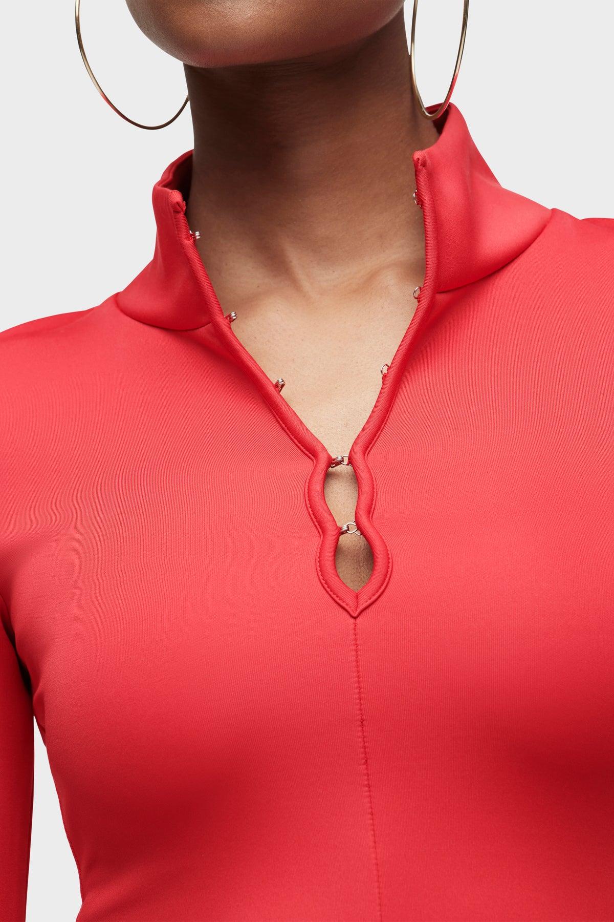 Long Sleeve Hook & Eye Bodysuit Female Product Image