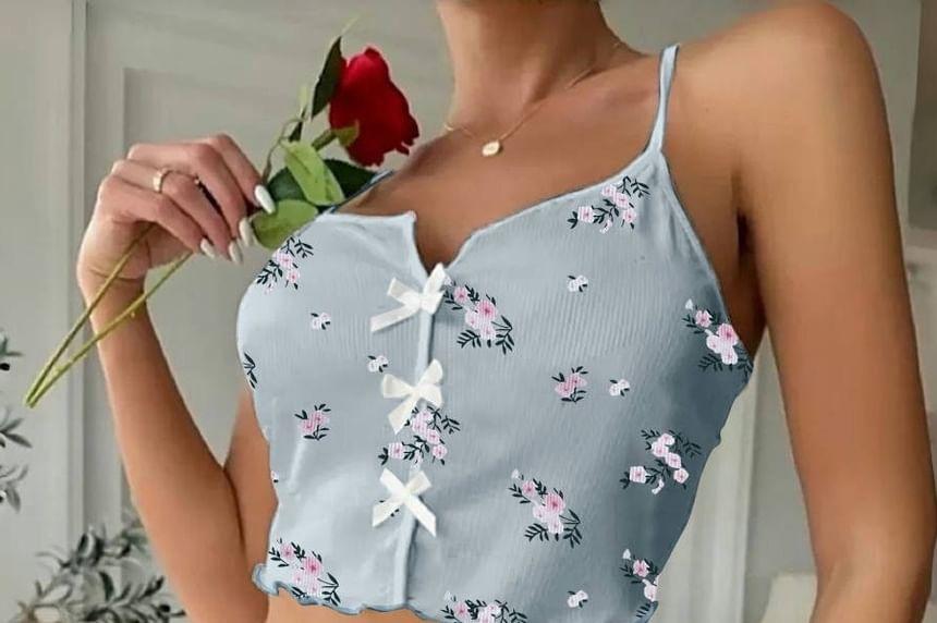 Floral Print Pajama Set Product Image