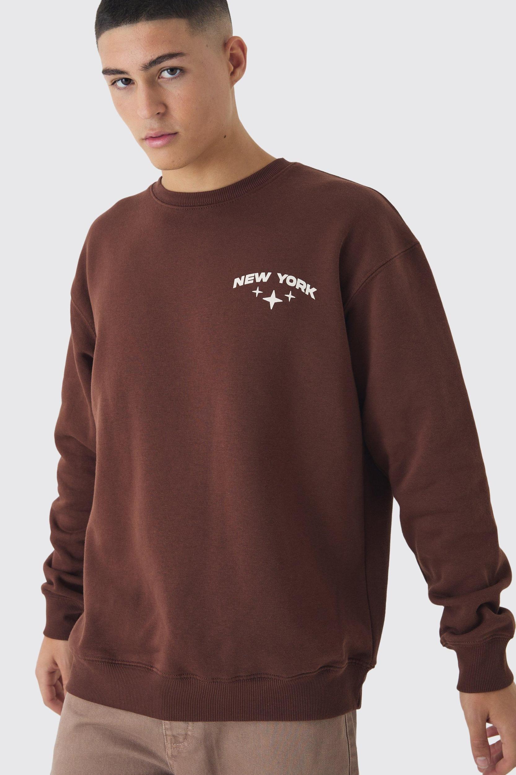 Oversized Coffee House Graphic Sweatshirt | boohooMAN USA Product Image