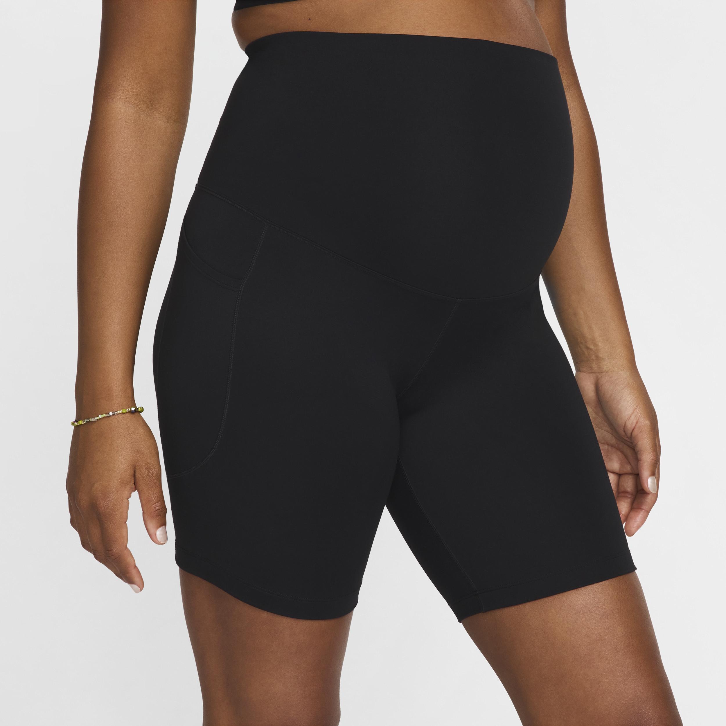 Nike Womens (M) One Dri-FIT High-Waisted 8 Biker Shorts With Pockets (Maternity) | FN3247-010 Product Image