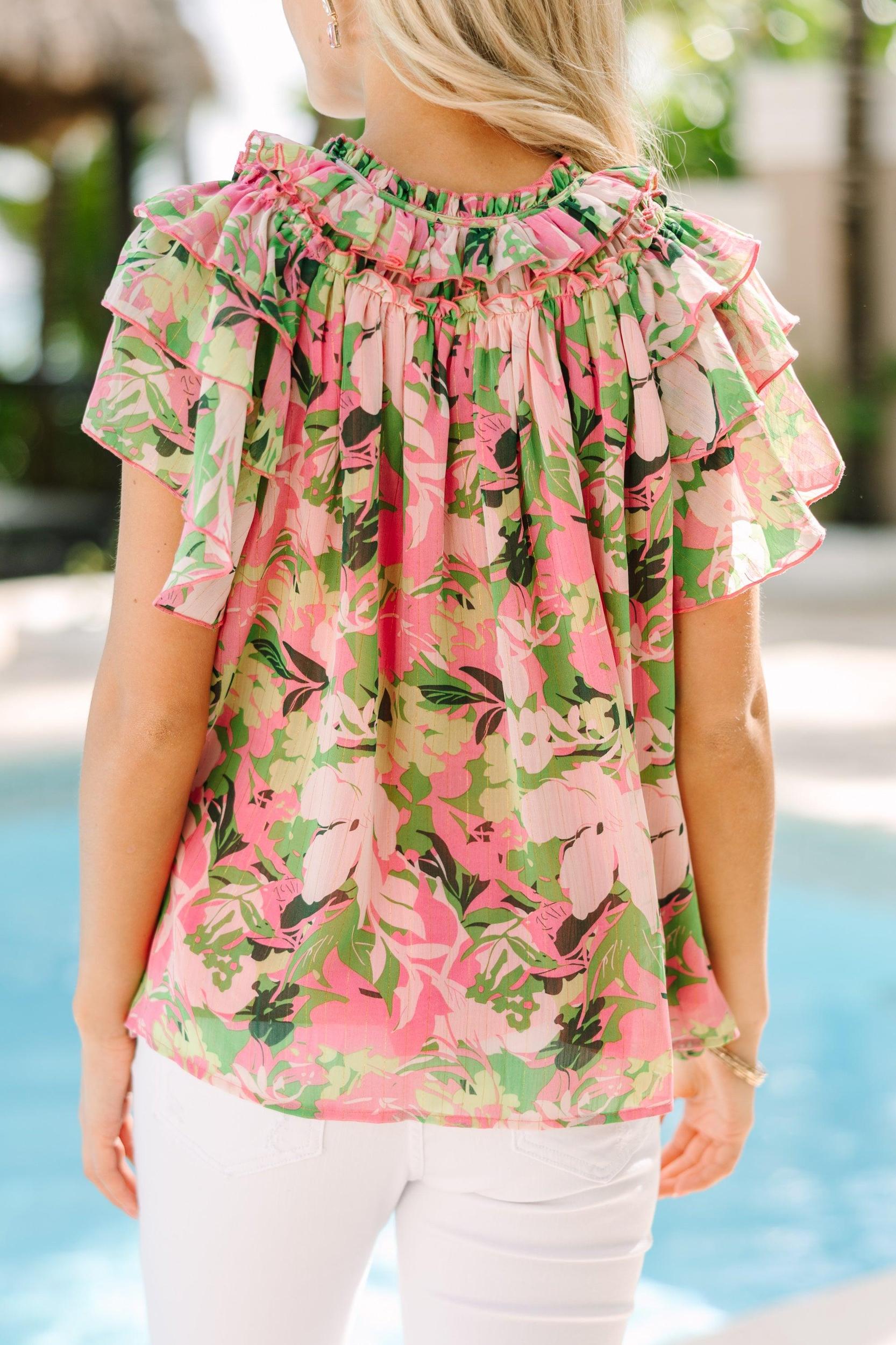 Be There Floral Pink Floral Blouse Female Product Image