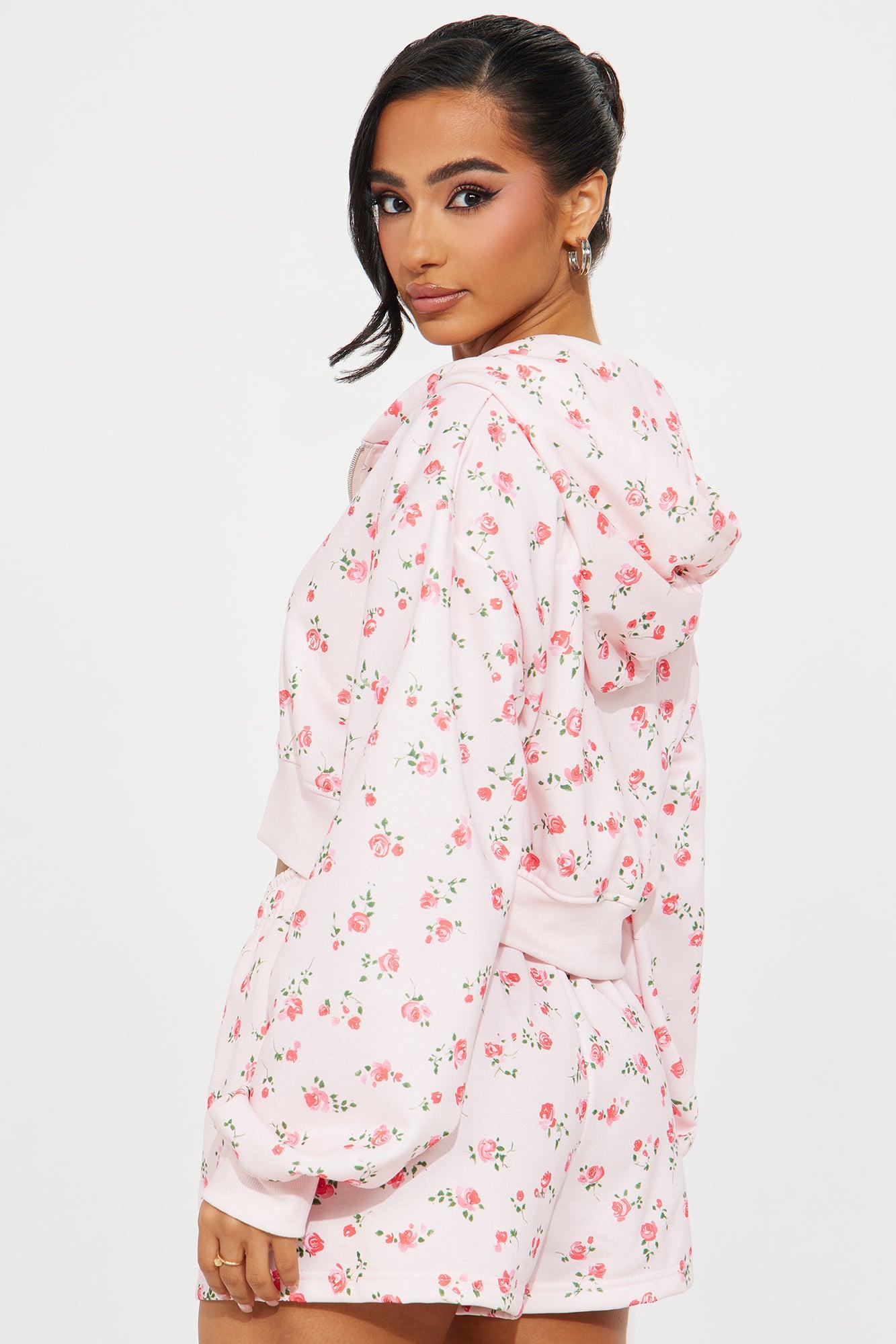 Fiona Floral Short Set - Pink Product Image