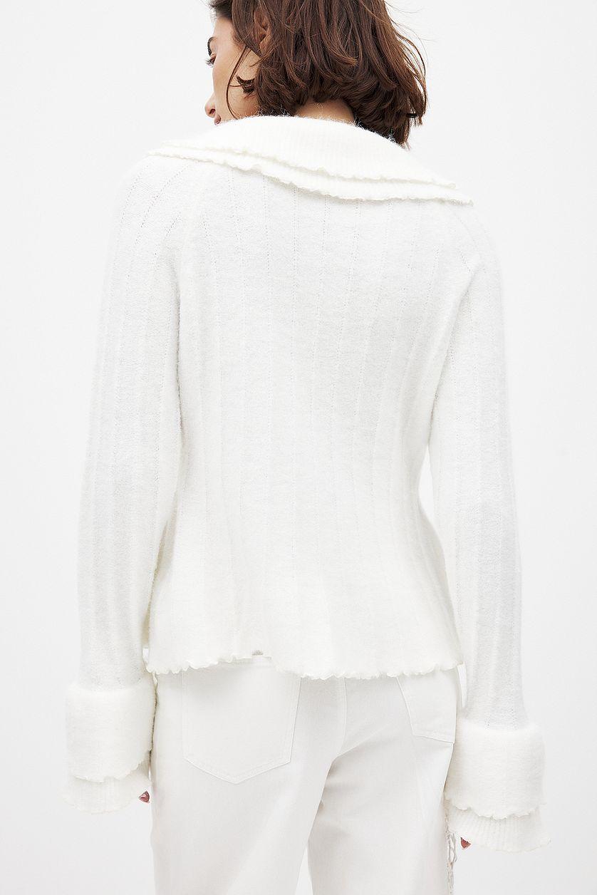 Ruffles Knitted Cardigan Product Image