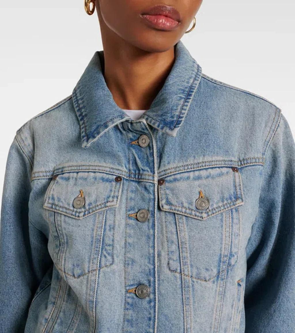 VICTORIA BECKHAM Padded Denim Jacket In Blue Product Image