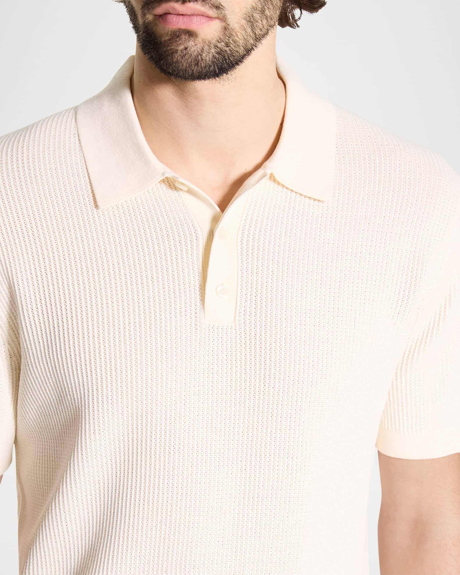 Men's Cotton Mesh Polo Shirt Product Image