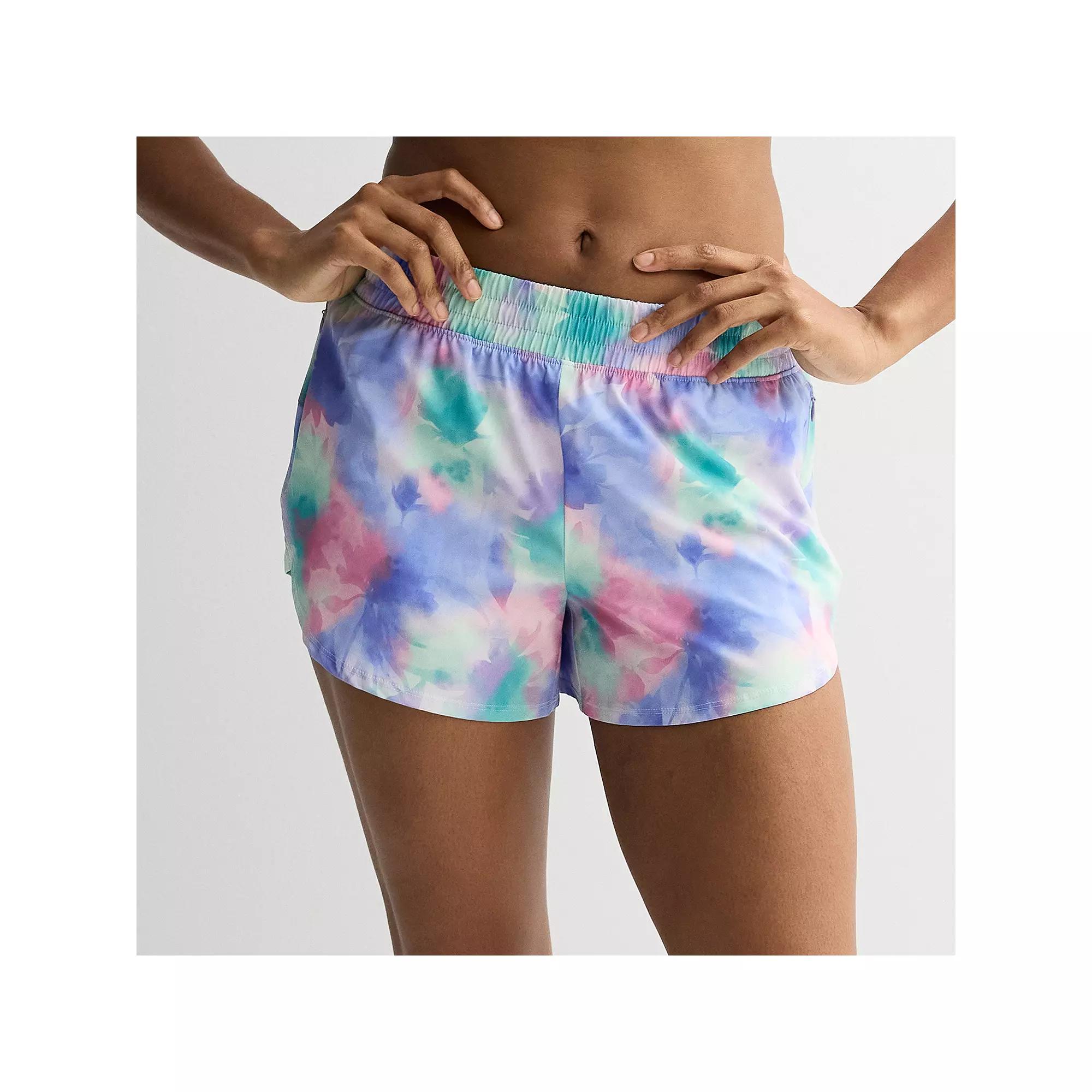 Women's Tek Gear Woven Run Shorts, Size: XXL, Pink Watercolor Product Image