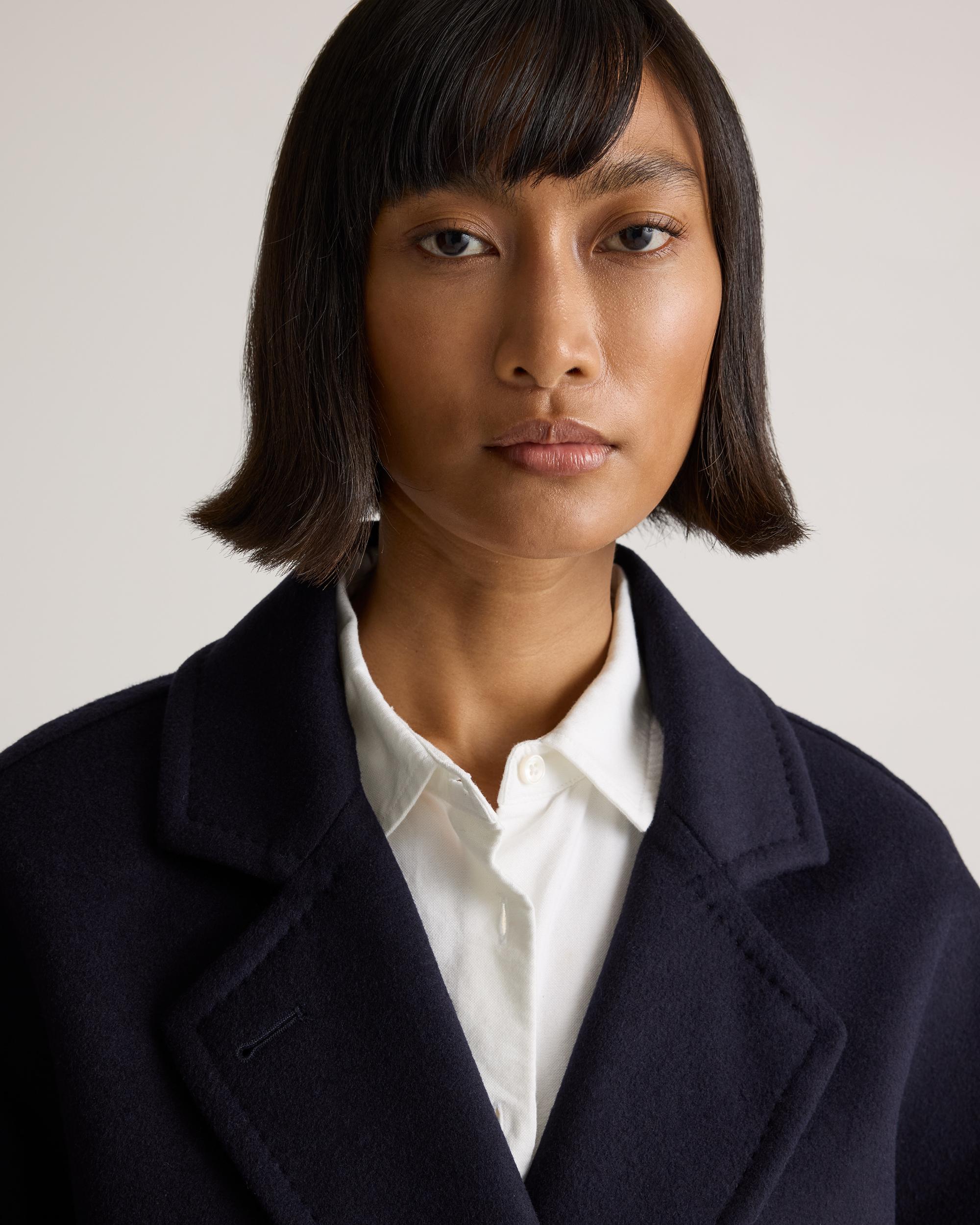 Quince | Women's Italian Wool Double-Breasted Slouch Coat Size XS Product Image