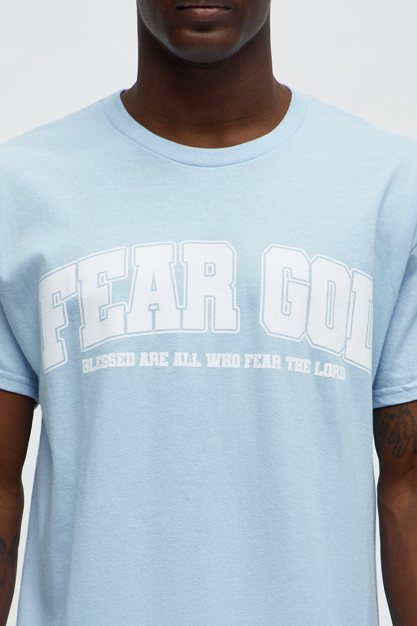 Fear Him Short Sleeve Tee - Light Blue Male Product Image