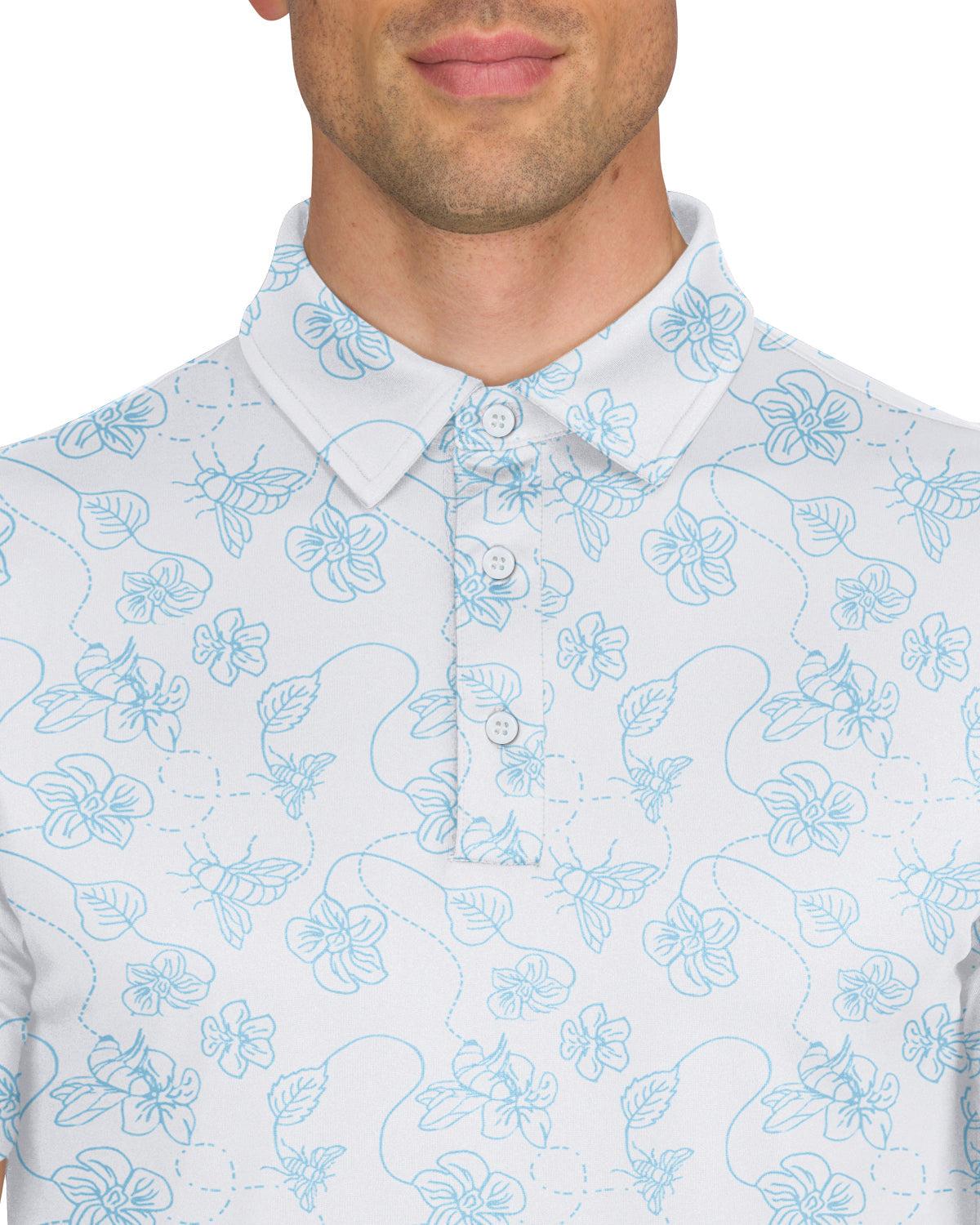 Three Sixty Six Men’s Print Golf Polos Male Product Image