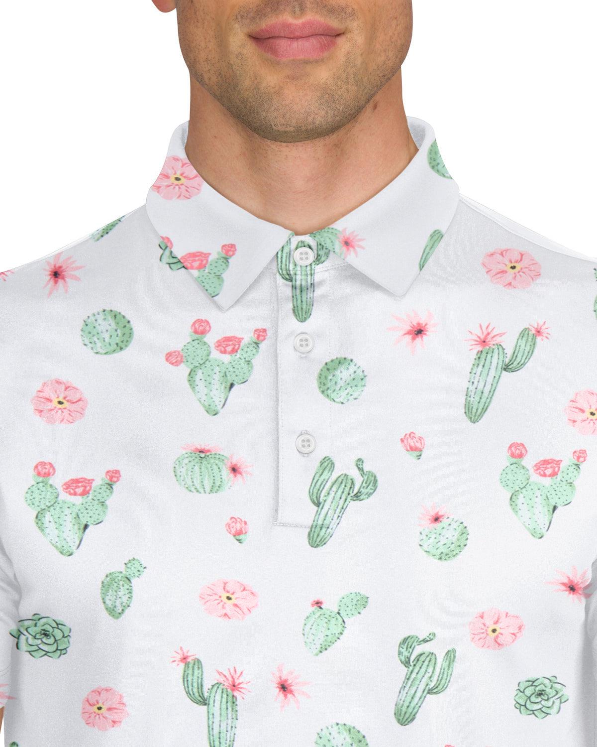 Three Sixty Six Men’s Print Golf Polos Male Product Image