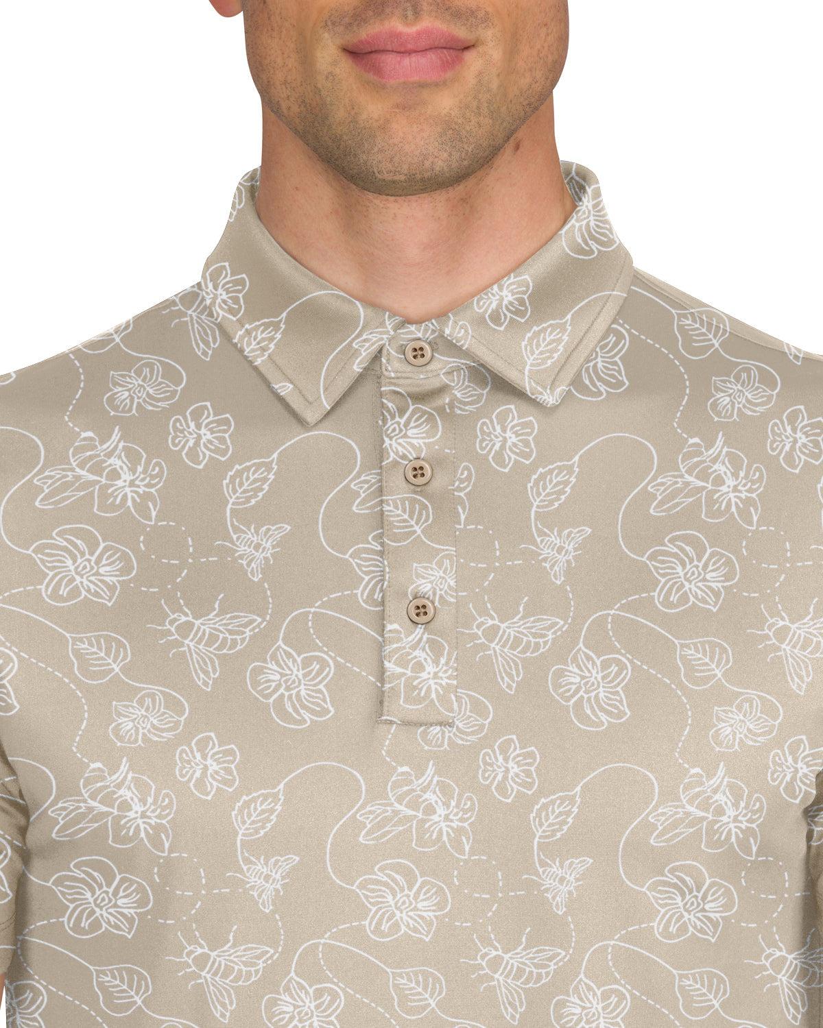 Three Sixty Six Men’s Print Golf Polos Male Product Image