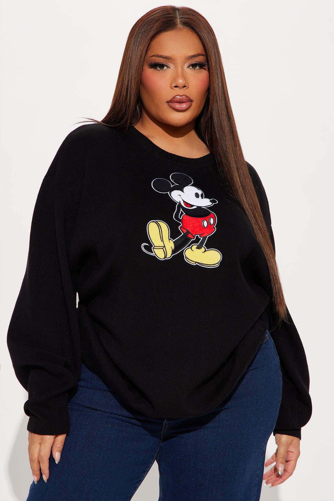 Mickey Mouse Front And Back Sweater - Black/combo Female Product Image