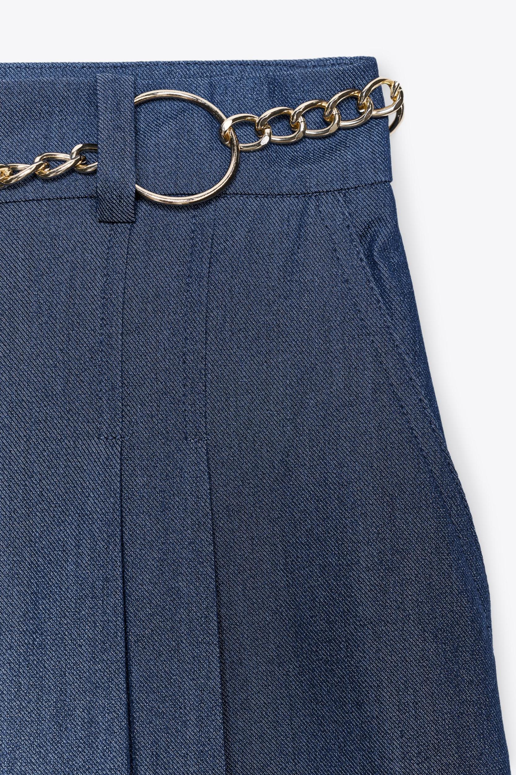 BELTED CHAIN LONG SHORTS Product Image