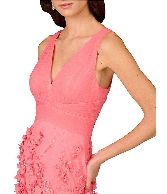 Aidan Mattox V-Neck Sleeveless Front Slit Gown Product Image