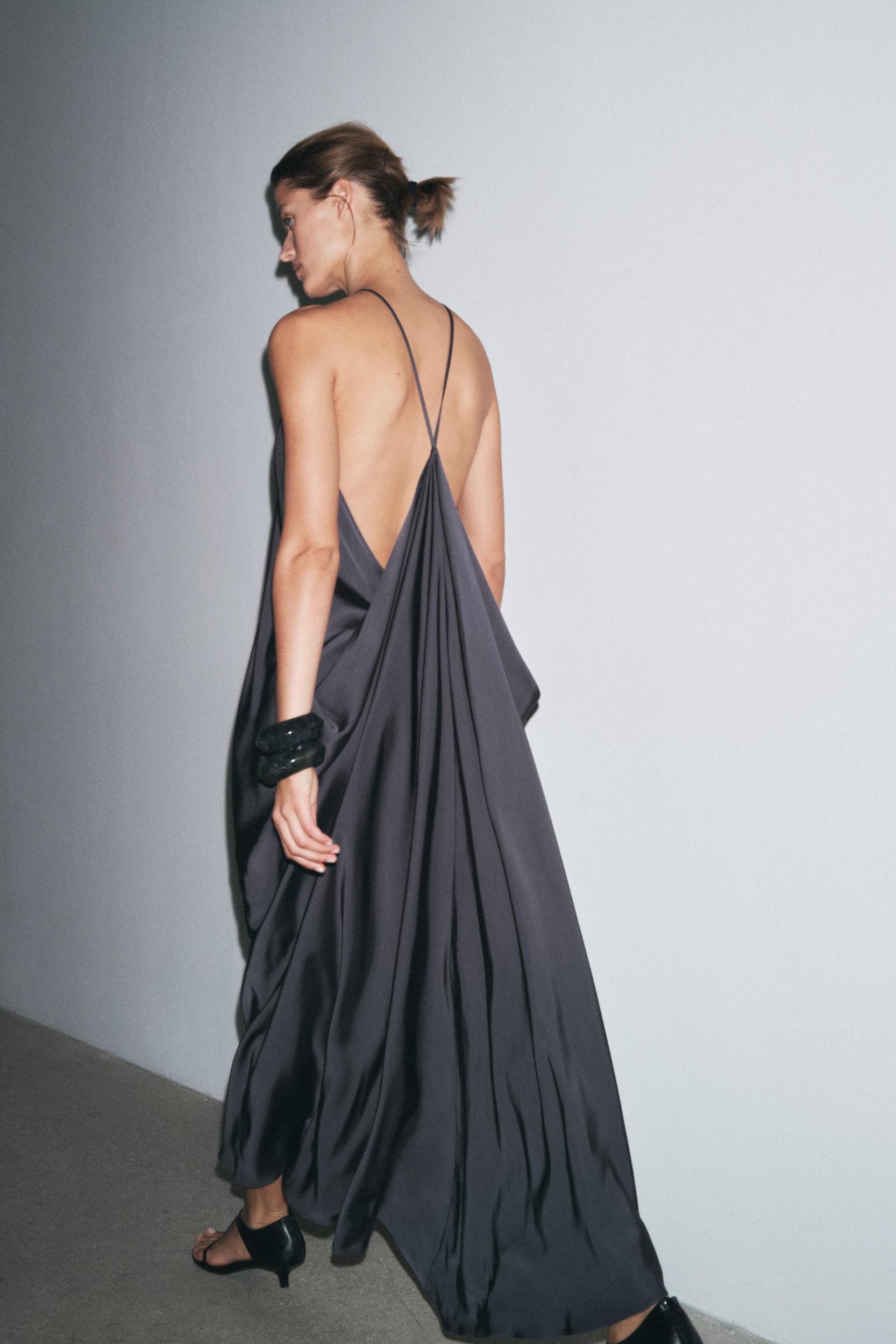 SATIN EFFECT DRESS ZW COLLECTION Product Image