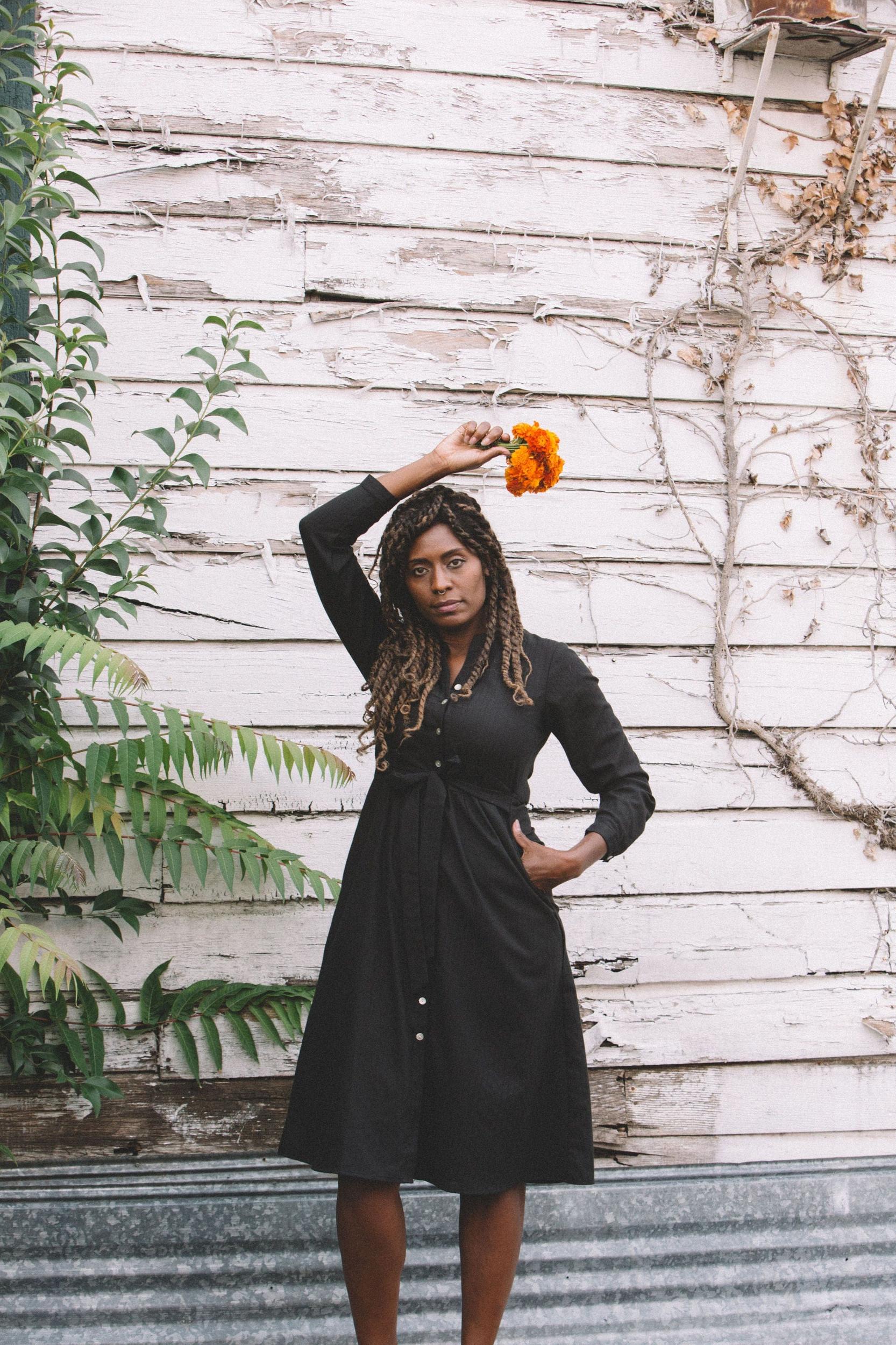 Vera Dress in Black Embroidery Product Image