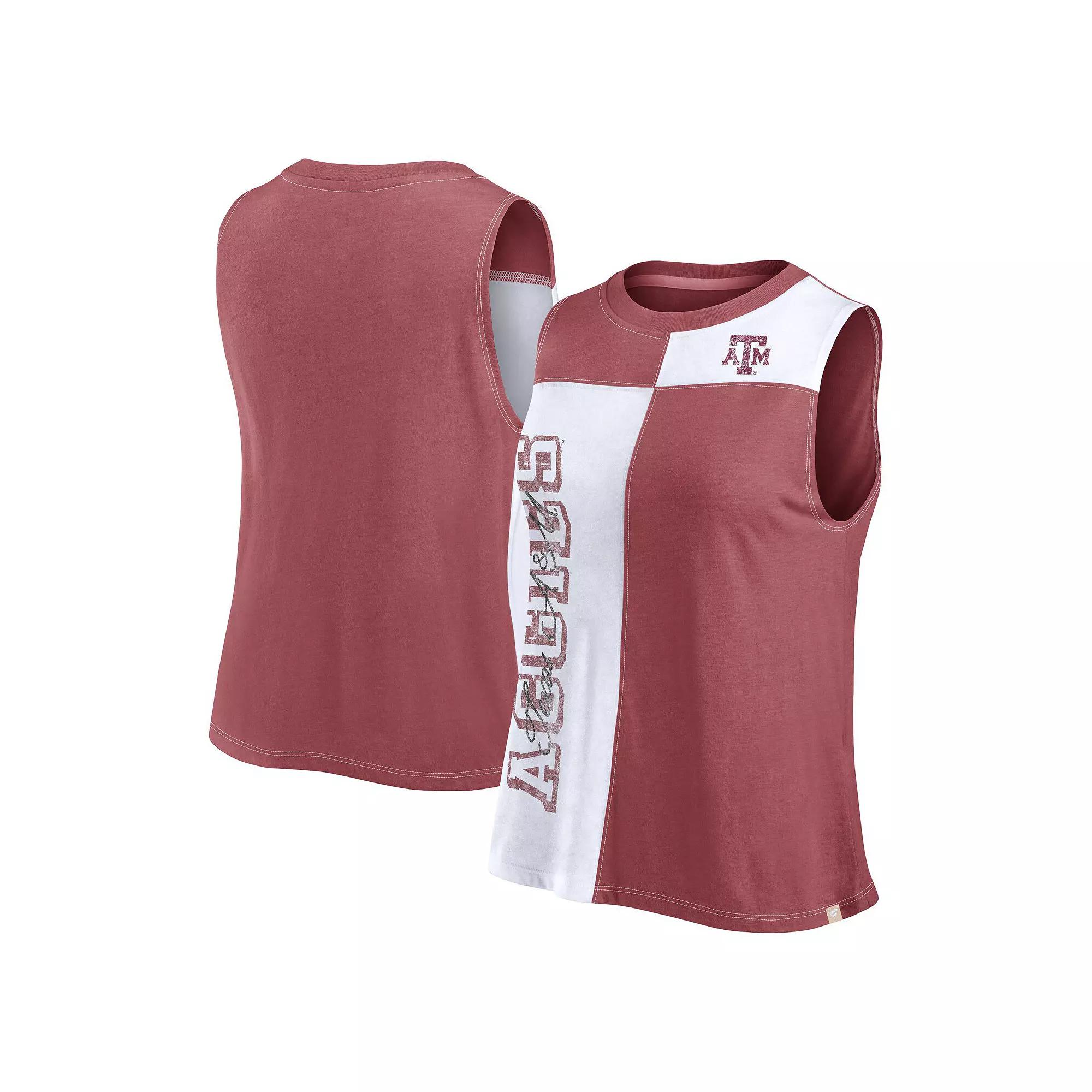 Women's Fanatics Scarlet/White San Francisco 49ers Script Color Block Tank Top,  Product Image