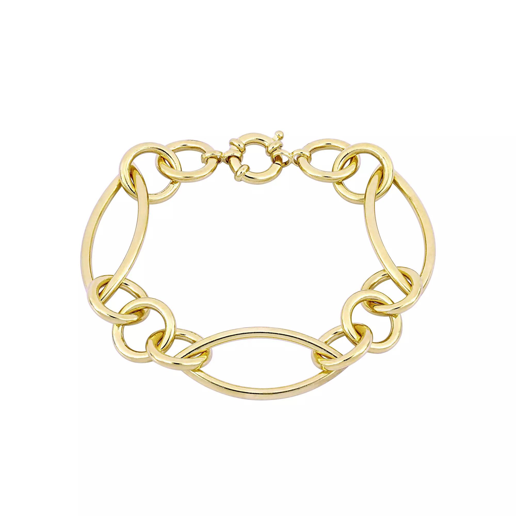 Stella Grace 18k Gold Over Silver Fancy Link Bracelet, Womens Gold Tone Product Image