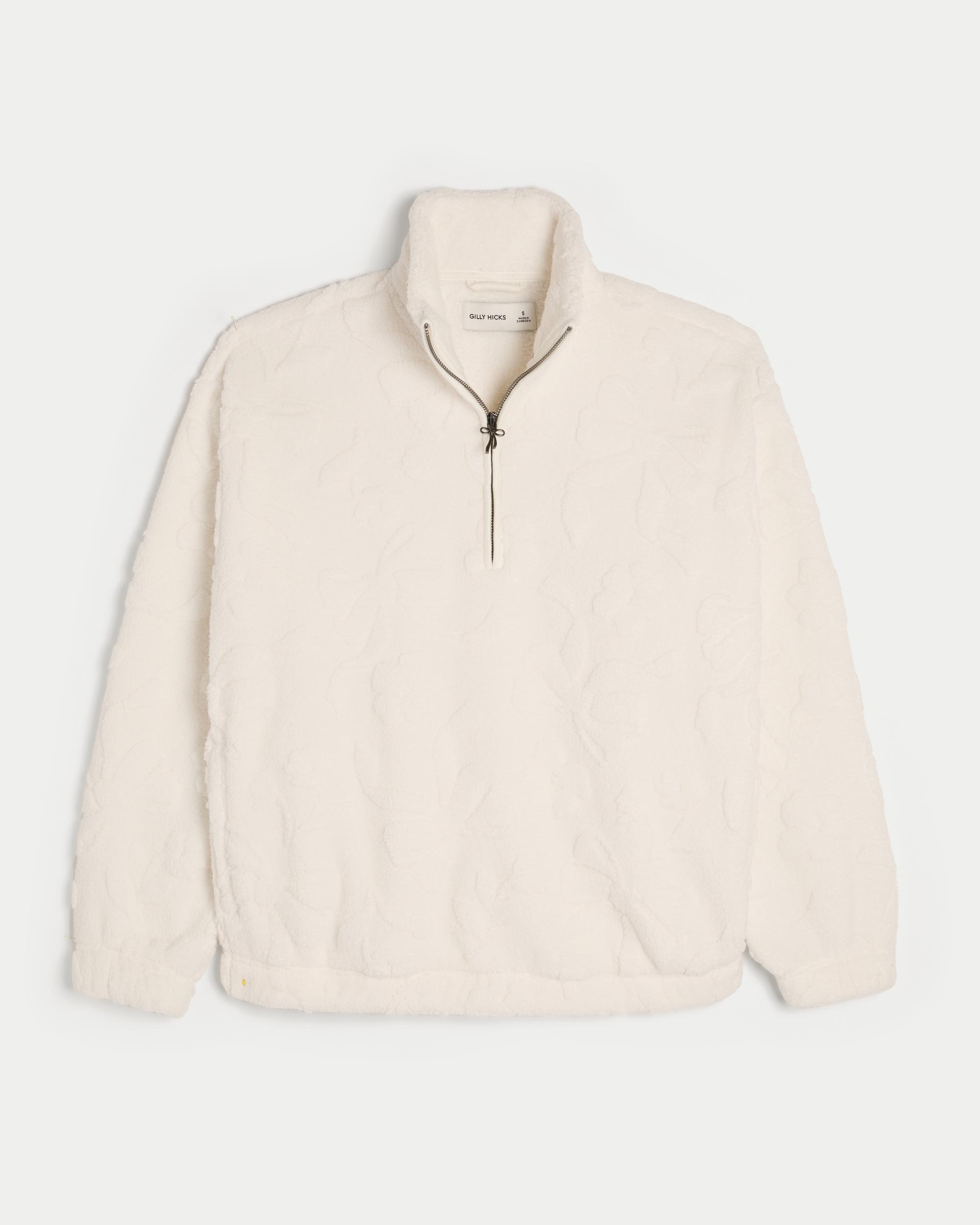 Gilly Hicks Cozy Mock-Neck Quarter-Zip Sweatshirt Product Image