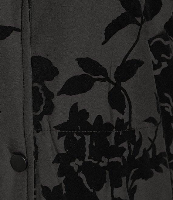 C&V Chelsea & Violet Long Sleeve Flocked Floral Woven Jacket Product Image