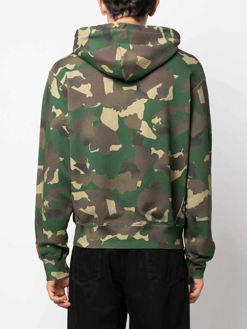 camouflage-pattern cotton hoodie Product Image
