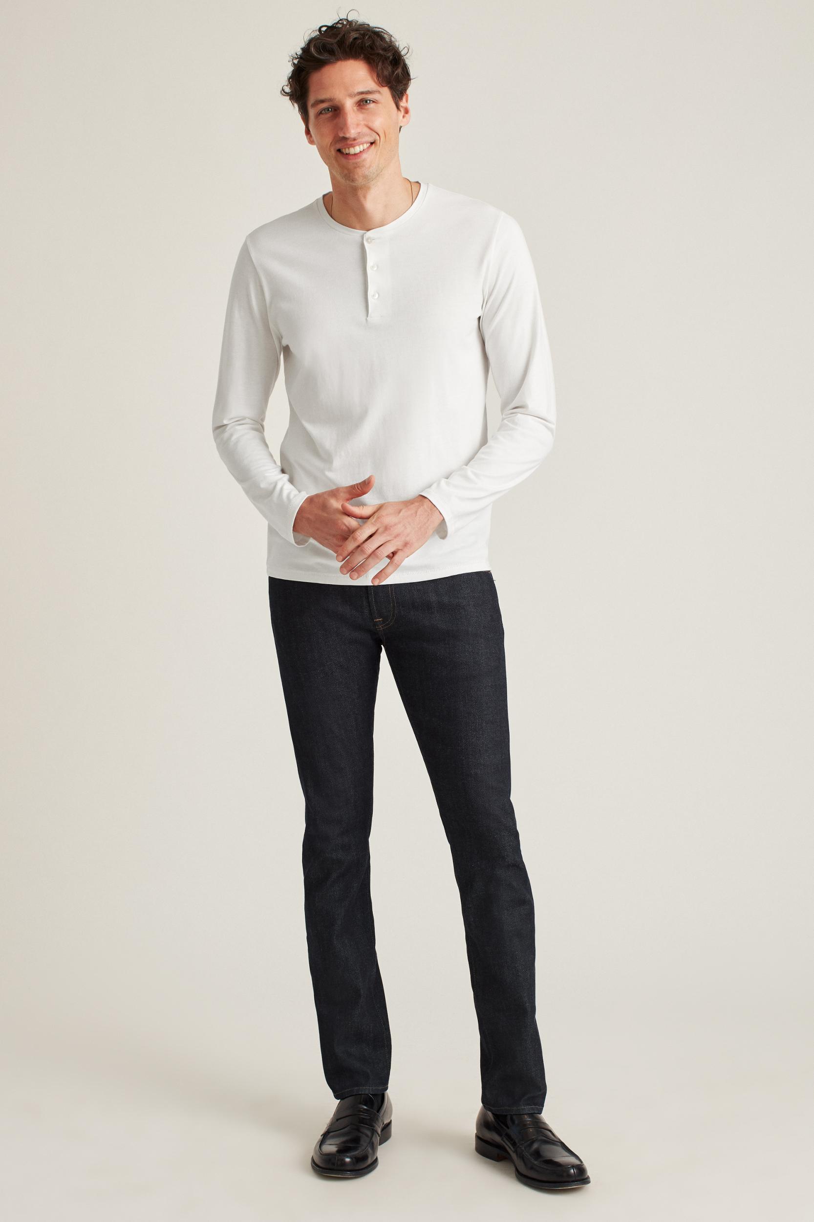 Pima Performance Long Sleeve Henley Product Image
