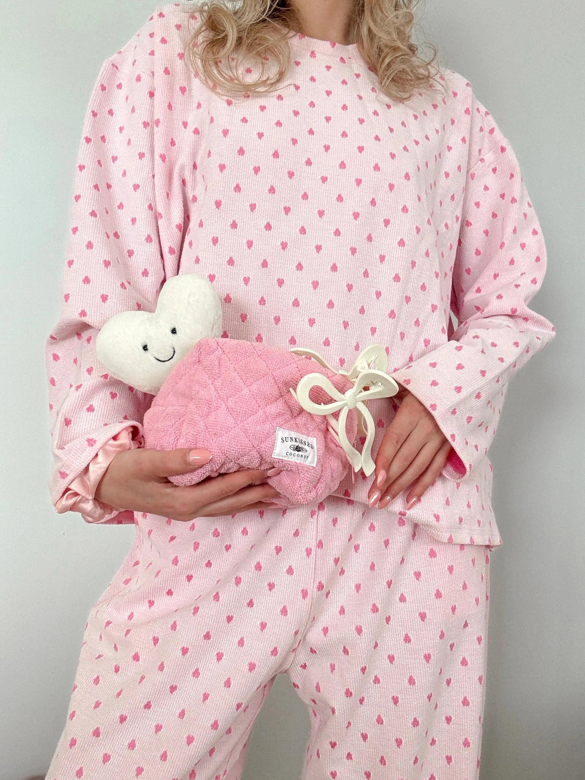 Heart Long Sleeve Pajama Top Product Image