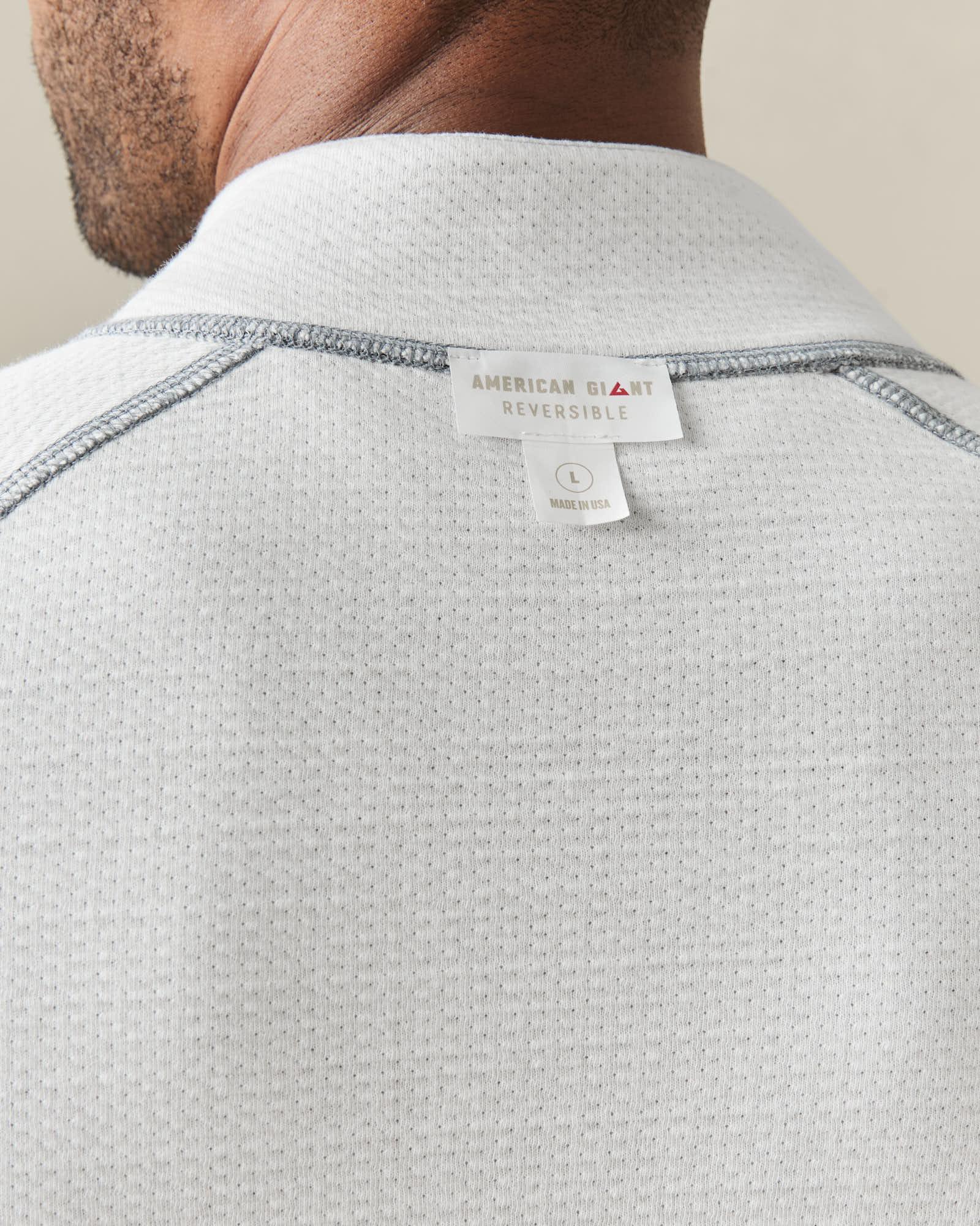 Men's Reversible Half Zip - Natural Grey Product Image