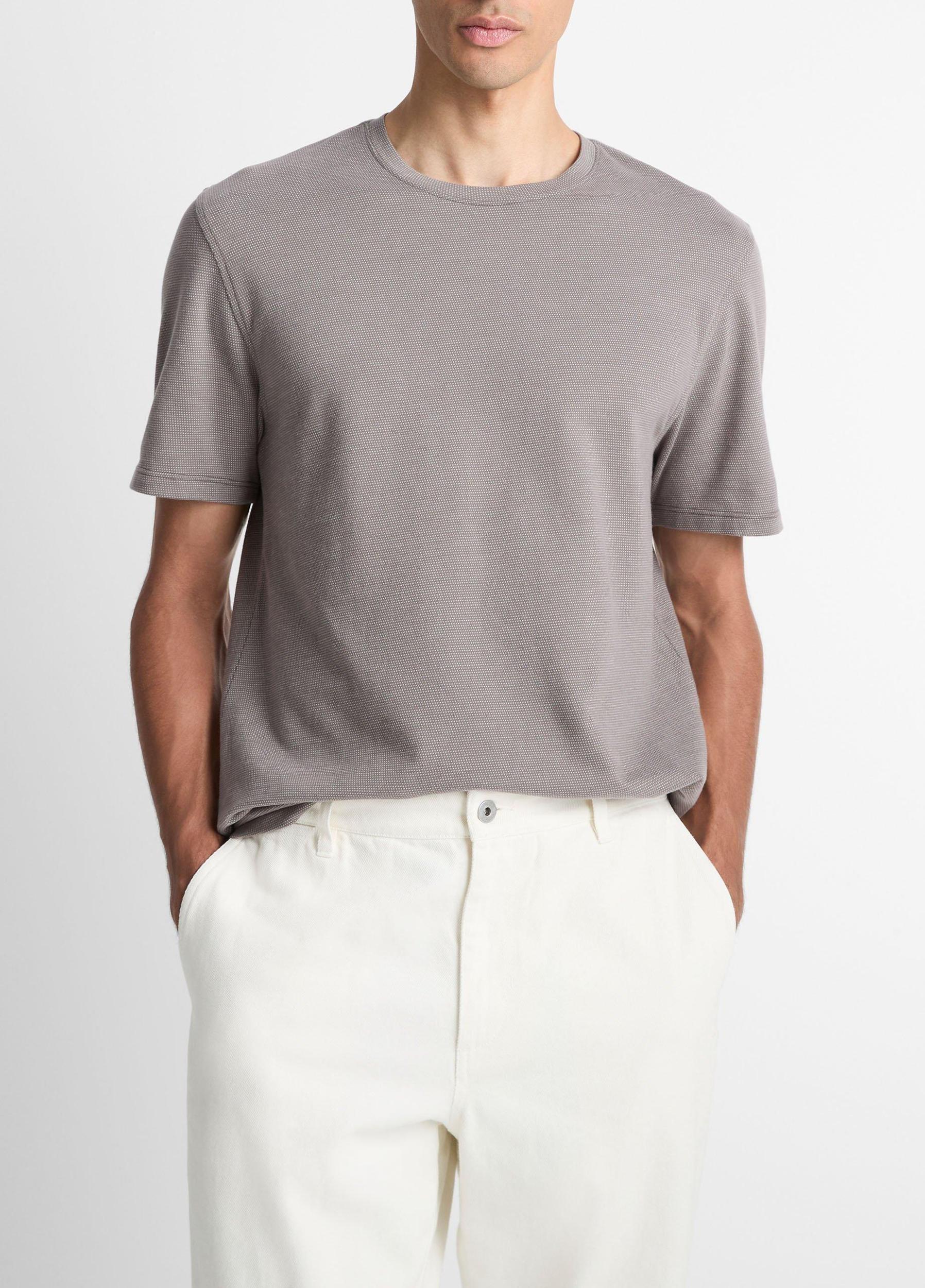 Birdseye Jacquard Pima Cotton T-Shirt Product Image