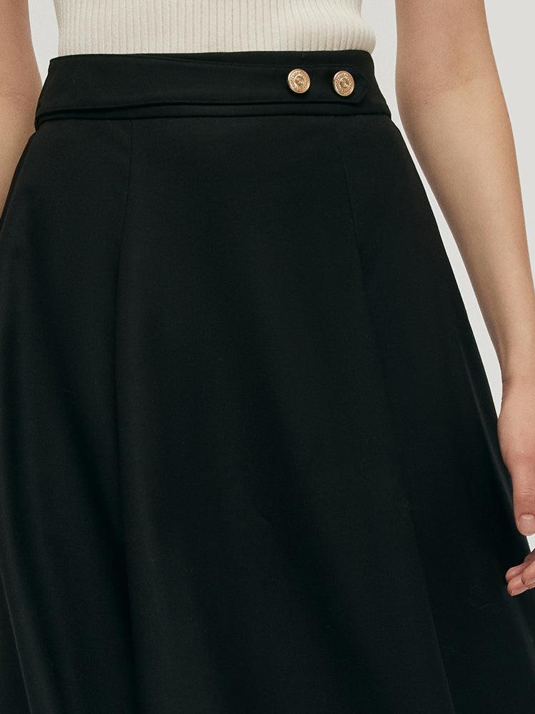 Worsted Woolen Mid-Calf Women Skirt Product Image