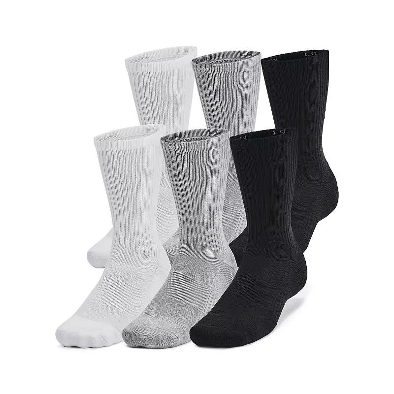 Men's Under Armour Training Cotton 6-Pack Crew Socks,  Product Image