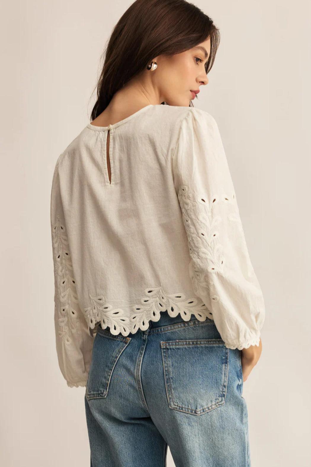 Ambroise Embroidered Linen Top Product Image