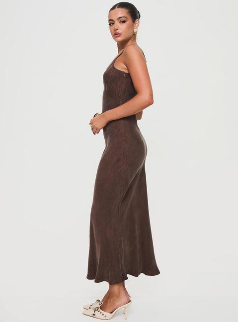 Laurette Maxi Dress Brown Product Image