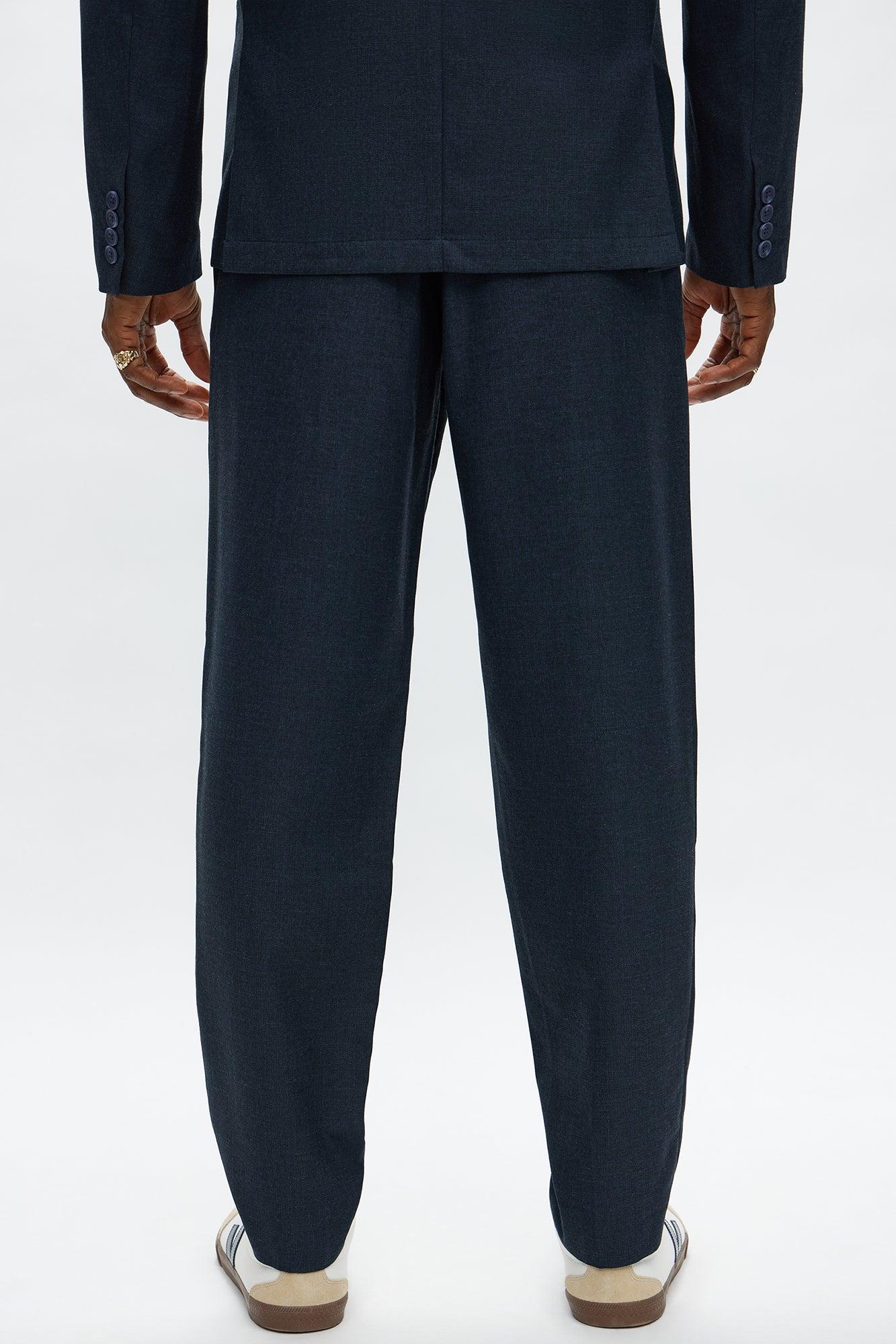 Slim Modern Stretch-Waist Everyday Trouser - Navy Product Image