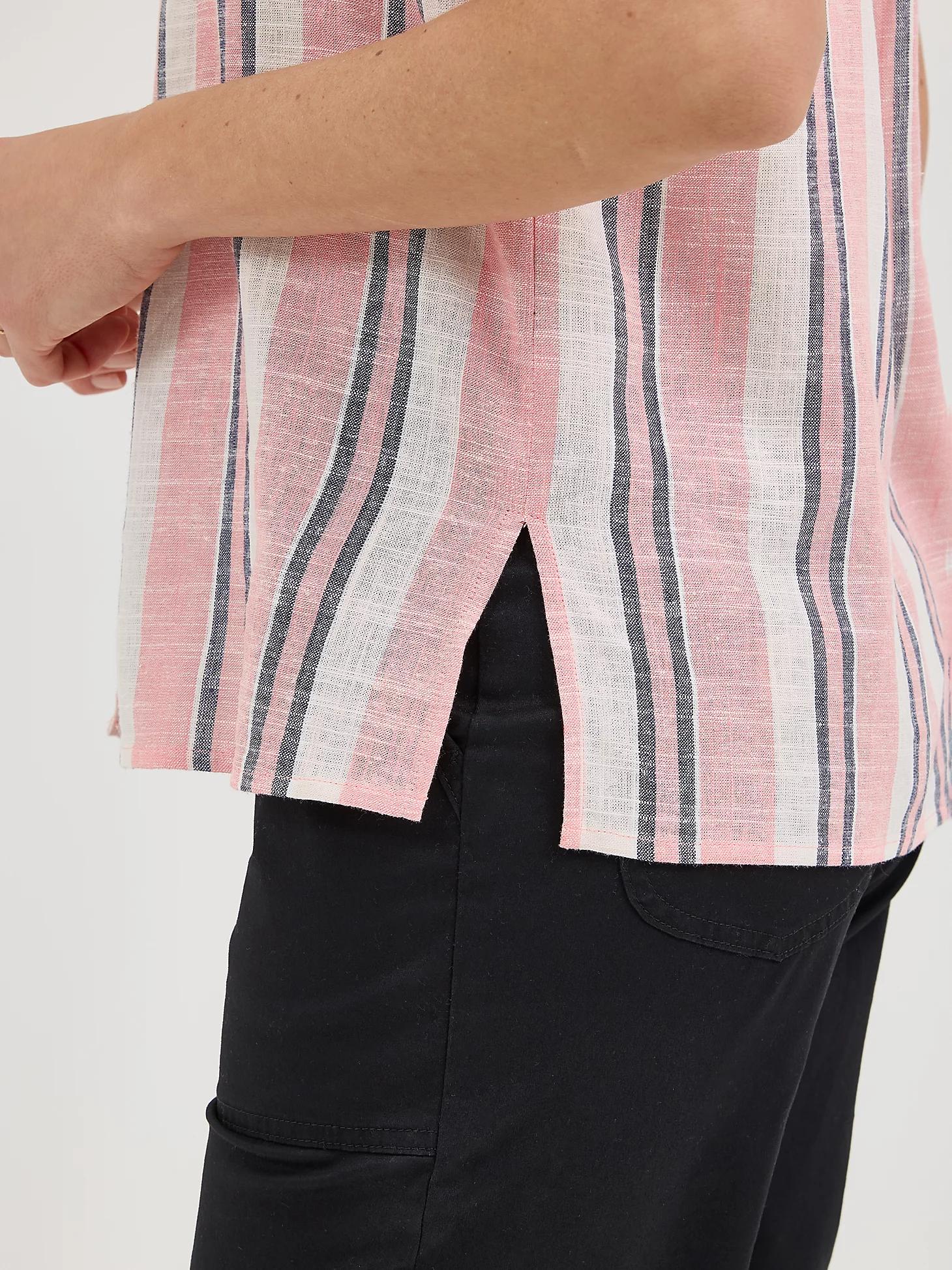 Women's Stripe Linen Button Down Shirt | Women's Tops | Lee® Product Image