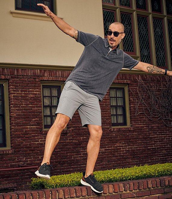 Johnston & Murphy Vintage Solid Slub Short Sleeve Polo Shirt Product Image