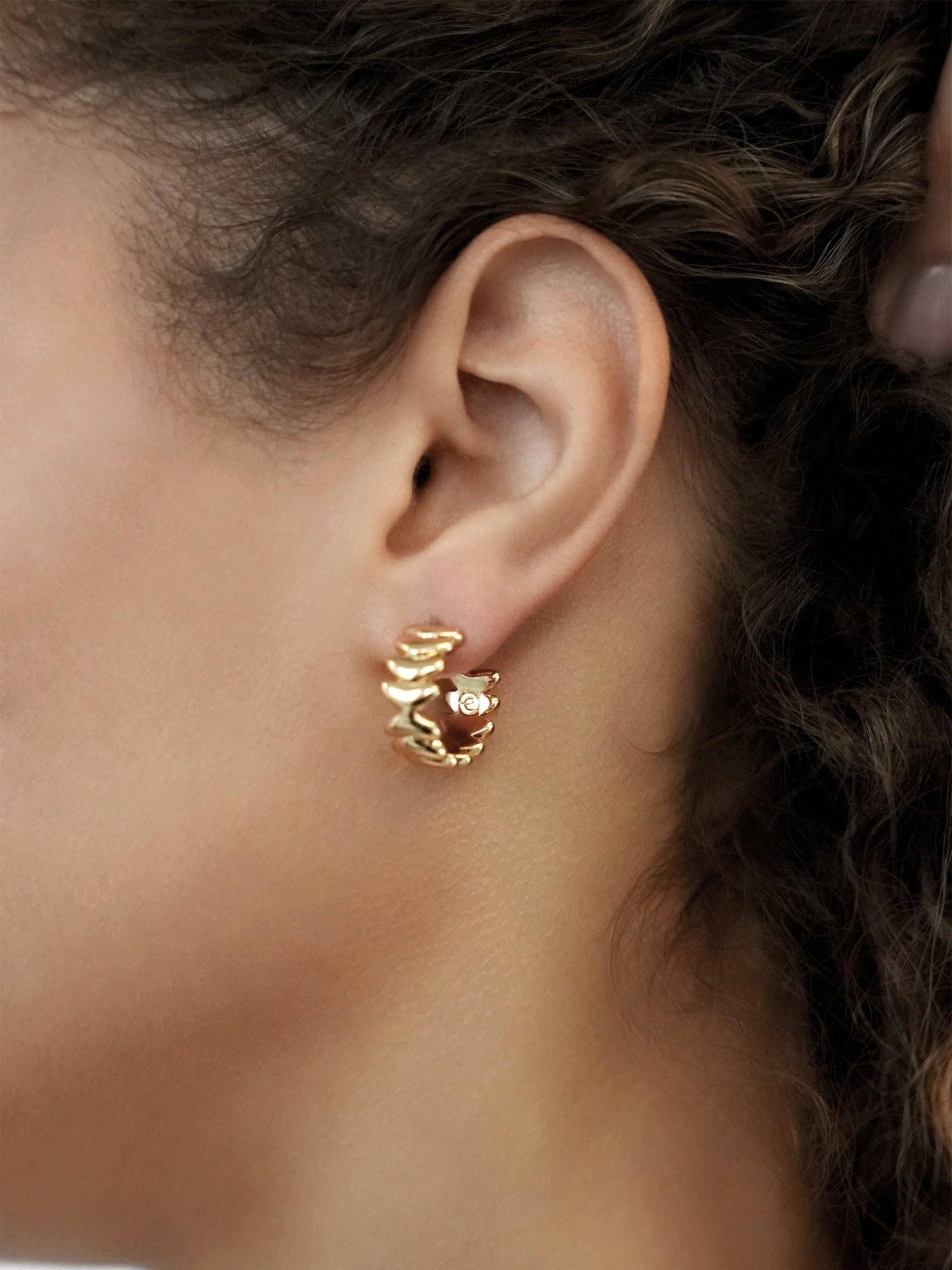 Small Metal Moderna Hoops Product Image