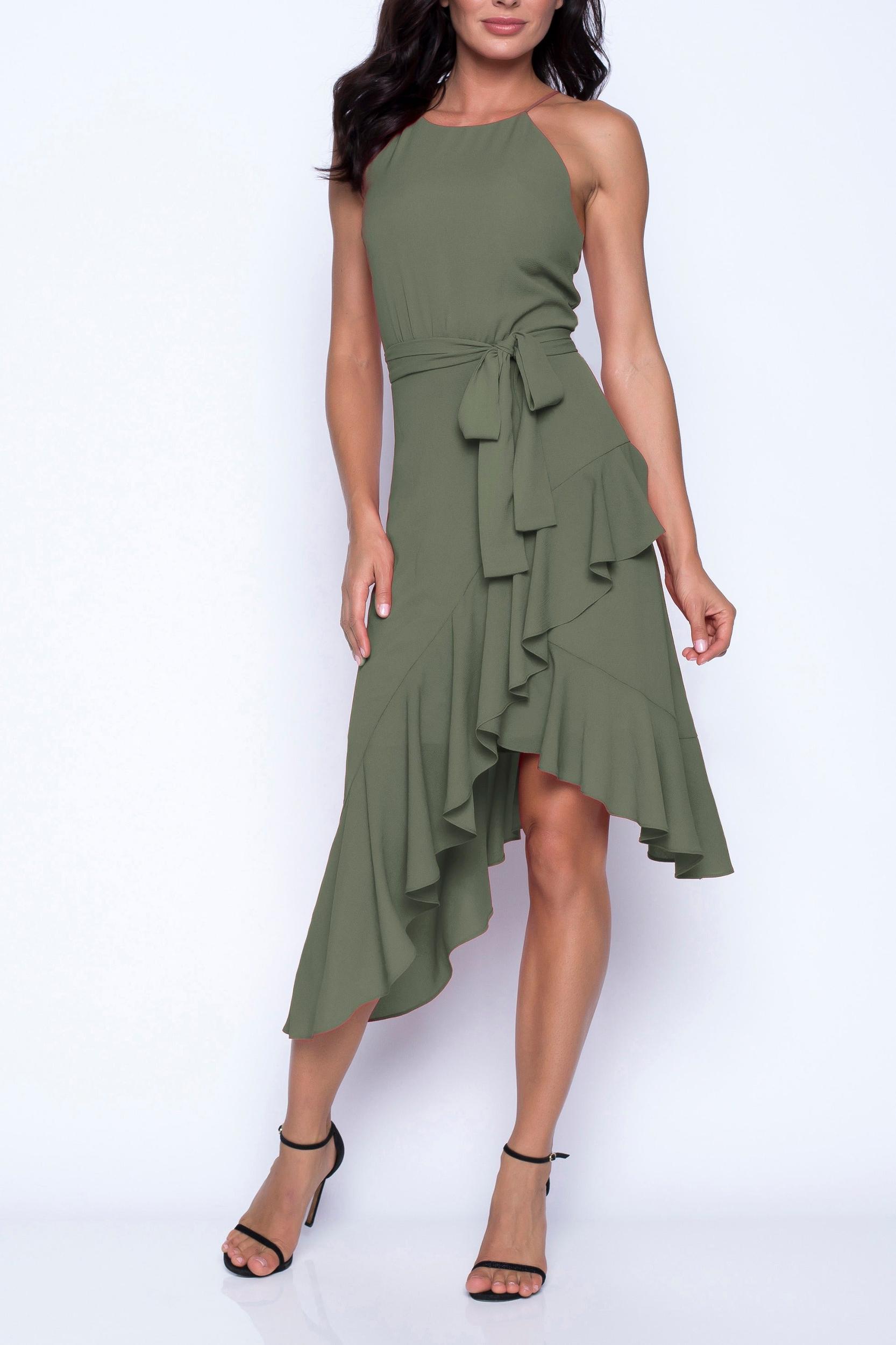 Summer Crepe Knit Woven Dress Product Image