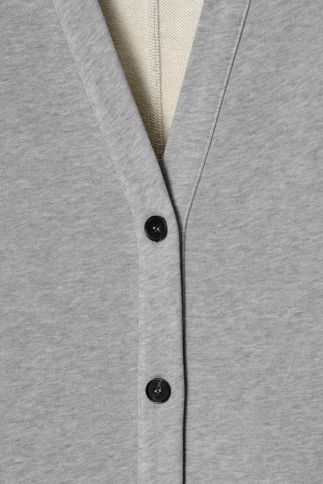 DOUBLE-FACED JERSEY V-NECK CARDIGAN Product Image
