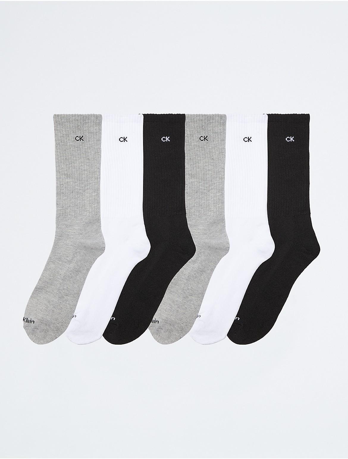Calvin Klein Mens Cushion 6-Pack Crew Socks Natural Product Image