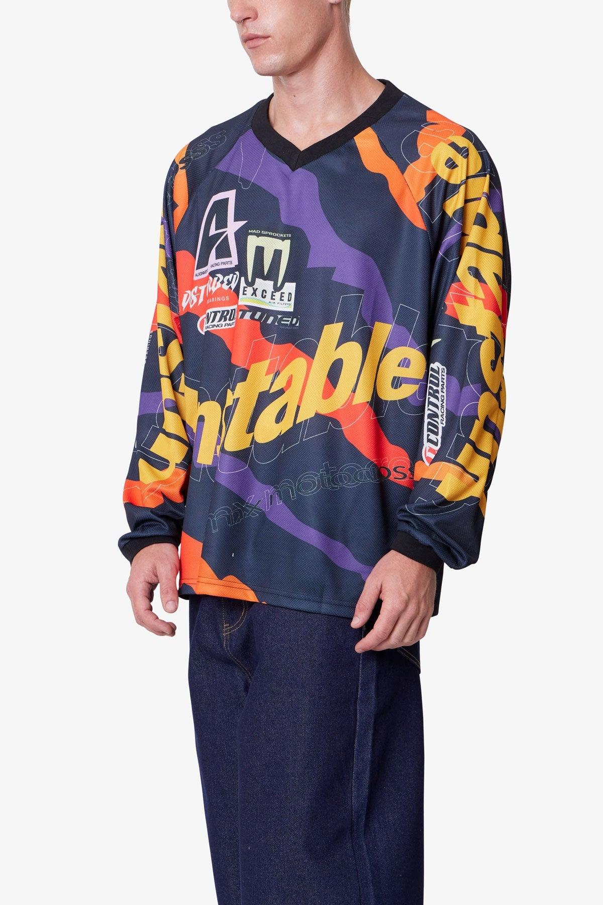 Unstable Moto Shirt - Orange Multi Product Image