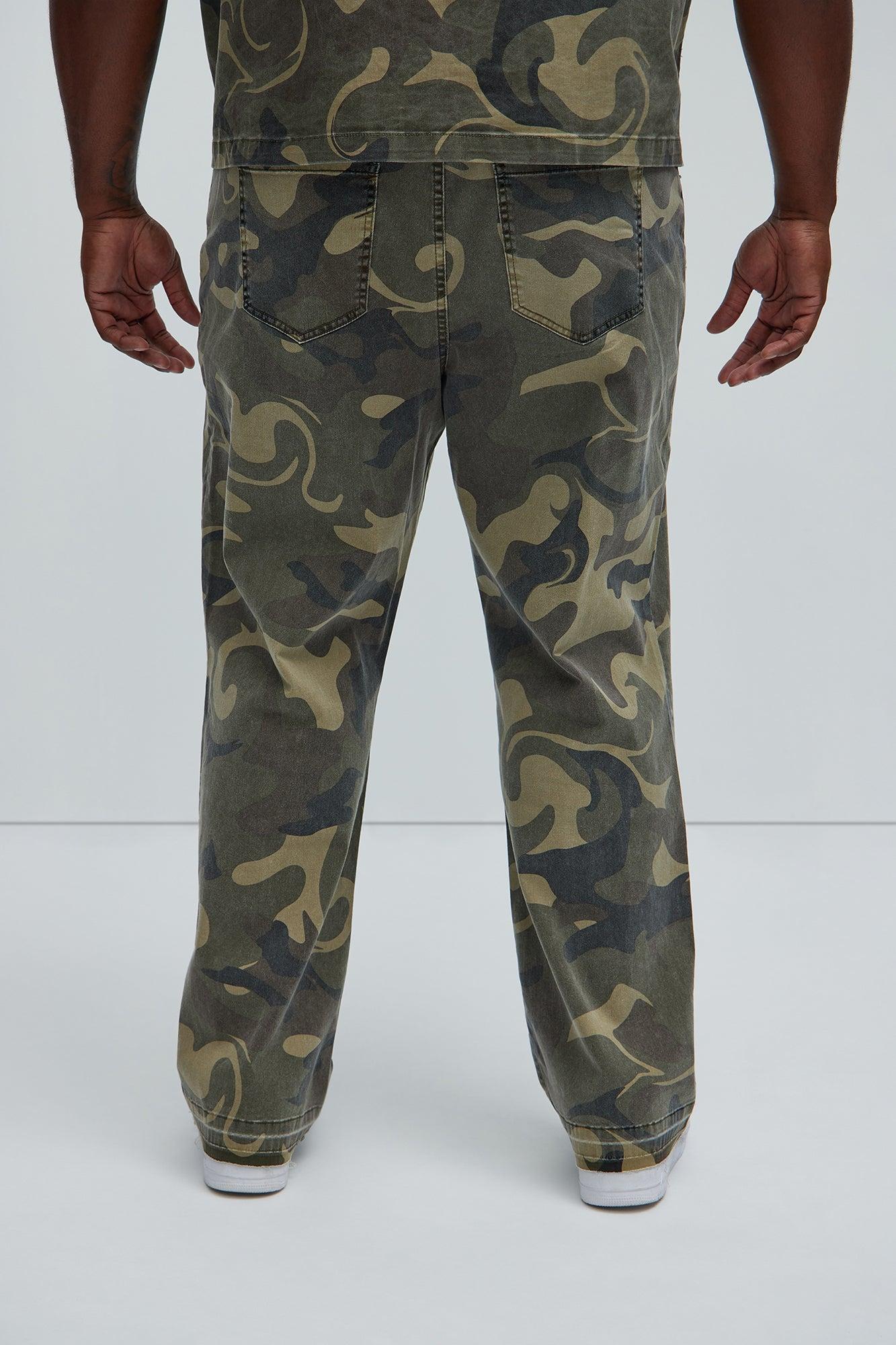 Won't Do Camo Straight Pants - Camouflage Product Image