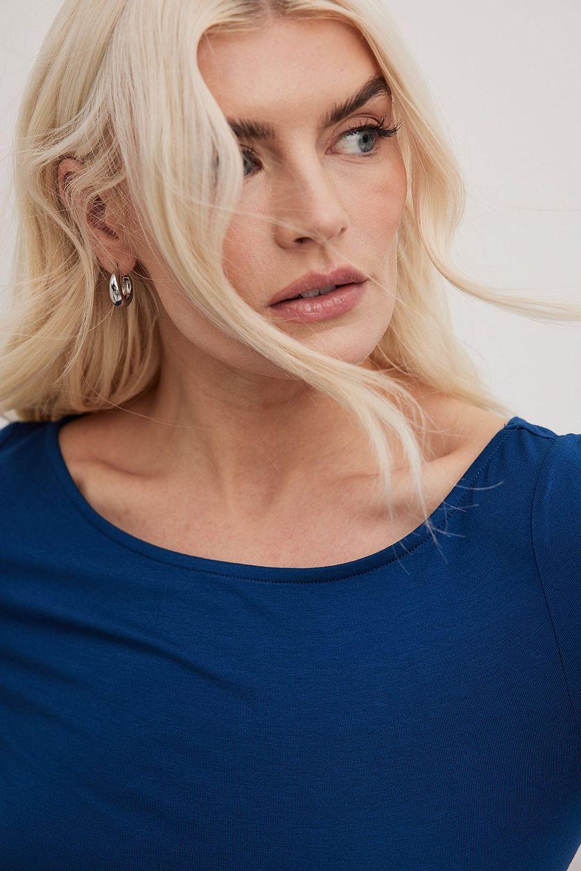 Boat Neck Long Sleeve Top Product Image