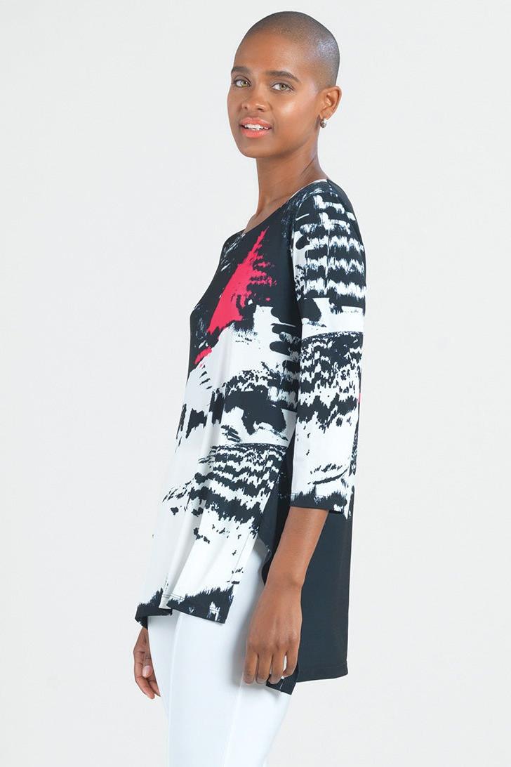 Abstract Print Soft Knit Tunic Product Image