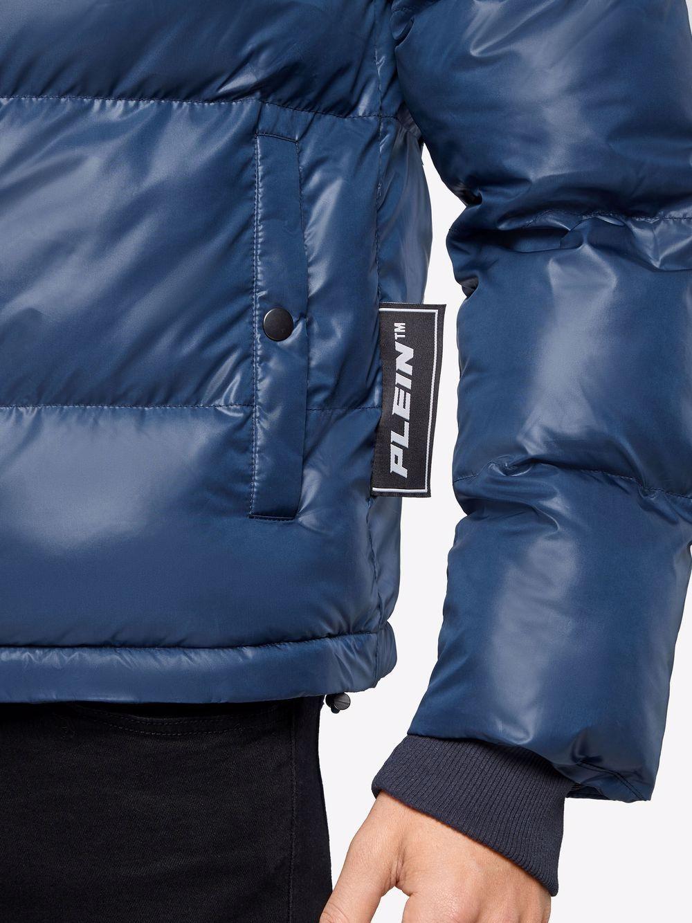 padded long-sleeve logo jacket Product Image